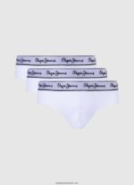 Pachet de 3 boxeri din bumbac elastic bărbați Pepe Jeans alb 6Z0R461159 - imagine 5