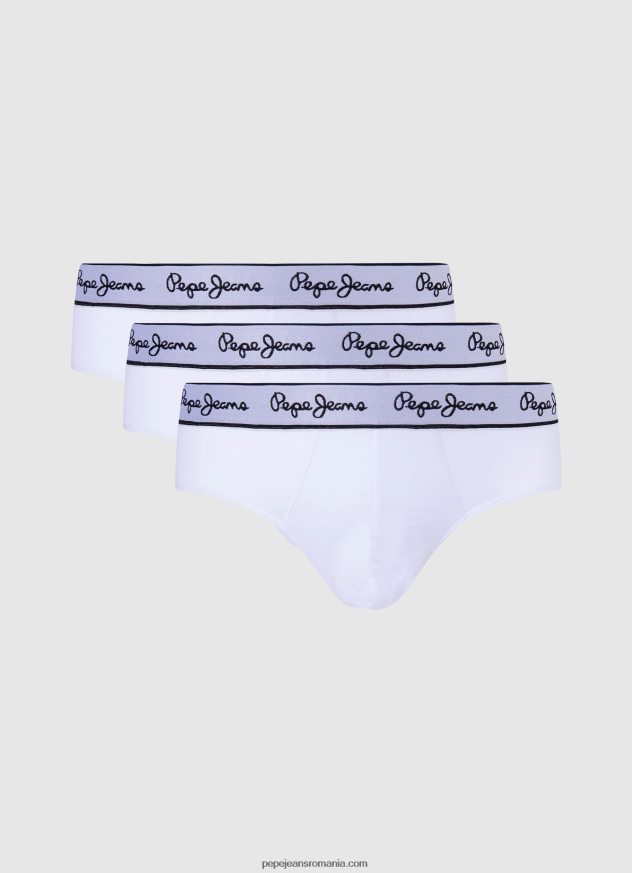 Pachet de 3 boxeri din bumbac elastic bărbați Pepe Jeans alb 6Z0R461159 - imagine 5