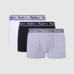 Pachet de 3 boxeri din bumbac elastic bărbați Pepe Jeans marnă cenușie 6Z0R461160