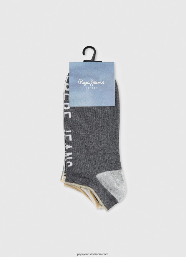 Pachet de 3 șosete la gleznă bărbați Pepe Jeans multi 6Z0R461144 - imagine 3