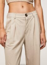 pantaloni chino curgatori femei Pepe Jeans piele de bivol 6Z0R46295 - imagine 3