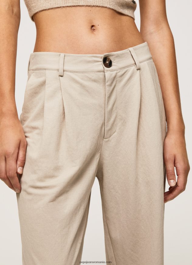 pantaloni chino curgatori femei Pepe Jeans piele de bivol 6Z0R46295 - imagine 3