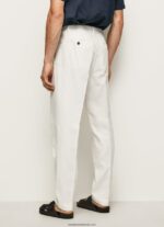 pantaloni chino relaxed fit bărbați Pepe Jeans fildeş 6Z0R461102 - imagine 4