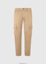 pantaloni chino sean regular fit bărbați Pepe Jeans cămilă 6Z0R461127 - imagine 5