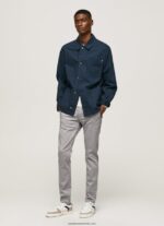 pantaloni chino slim james bărbați Pepe Jeans argent 6Z0R461110
