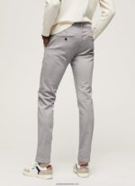 pantaloni chino slim james bărbați Pepe Jeans argent 6Z0R461110 - imagine 3
