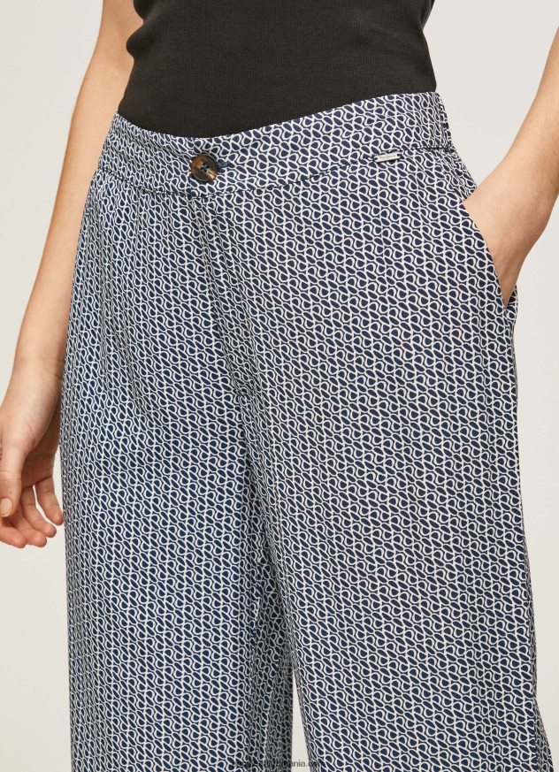 pantaloni cu logo imprimat peste tot femei Pepe Jeans multi 6Z0R46307 - imagine 3