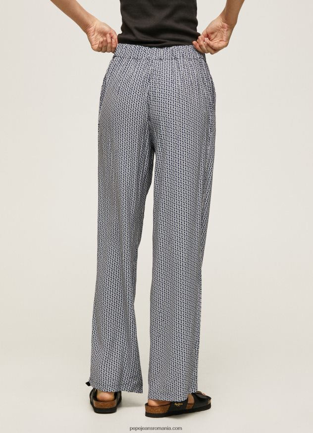 pantaloni cu logo imprimat peste tot femei Pepe Jeans multi 6Z0R46307 - imagine 4