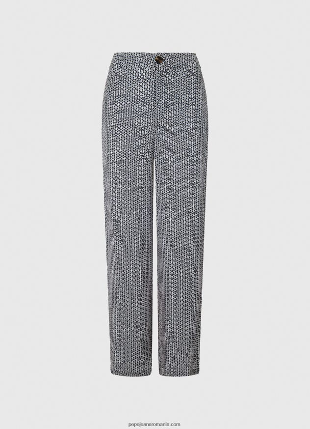 pantaloni cu logo imprimat peste tot femei Pepe Jeans multi 6Z0R46307 - imagine 5