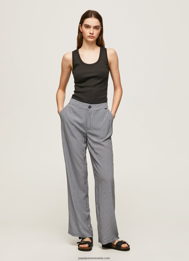 pantaloni cu logo imprimat peste tot femei Pepe Jeans multi 6Z0R46307 - imagine 1
