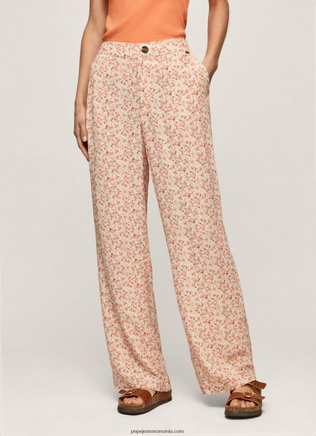 pantaloni drepti cu imprimeu floral femei Pepe Jeans multi 6Z0R46314 - imagine 3