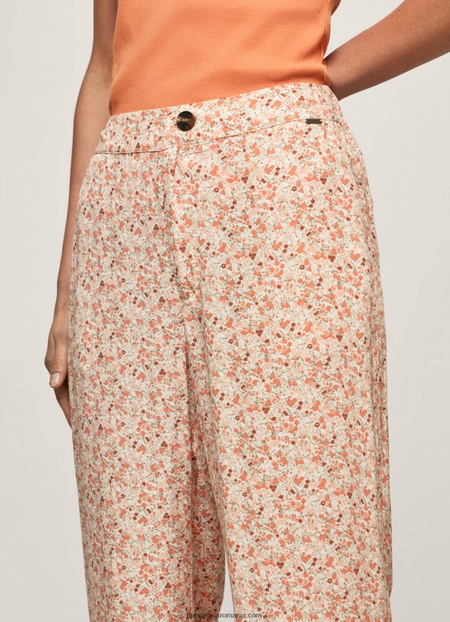 pantaloni drepti cu imprimeu floral femei Pepe Jeans multi 6Z0R46314 - imagine 4