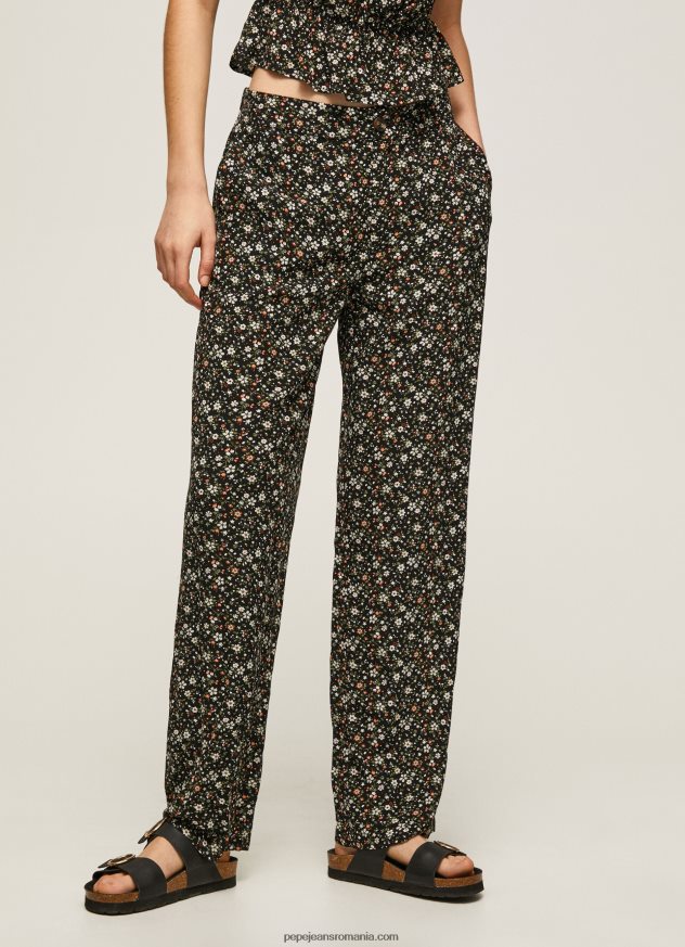 pantaloni largi cu imprimeu floral femei Pepe Jeans multi 6Z0R46292 - imagine 2