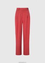 pantaloni largi plisați femei Pepe Jeans studio roșu 6Z0R46289 - imagine 5