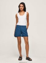 pantaloni scurți chino cu ajustare normală femei Pepe Jeans ocean 6Z0R46523