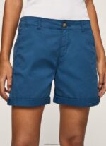 pantaloni scurți chino cu ajustare normală femei Pepe Jeans ocean 6Z0R46523 - imagine 3