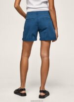 pantaloni scurți chino cu ajustare normală femei Pepe Jeans ocean 6Z0R46523 - imagine 4