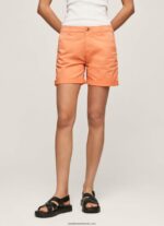 pantaloni scurți chino cu ajustare normală femei Pepe Jeans piersică 6Z0R46522 - imagine 2