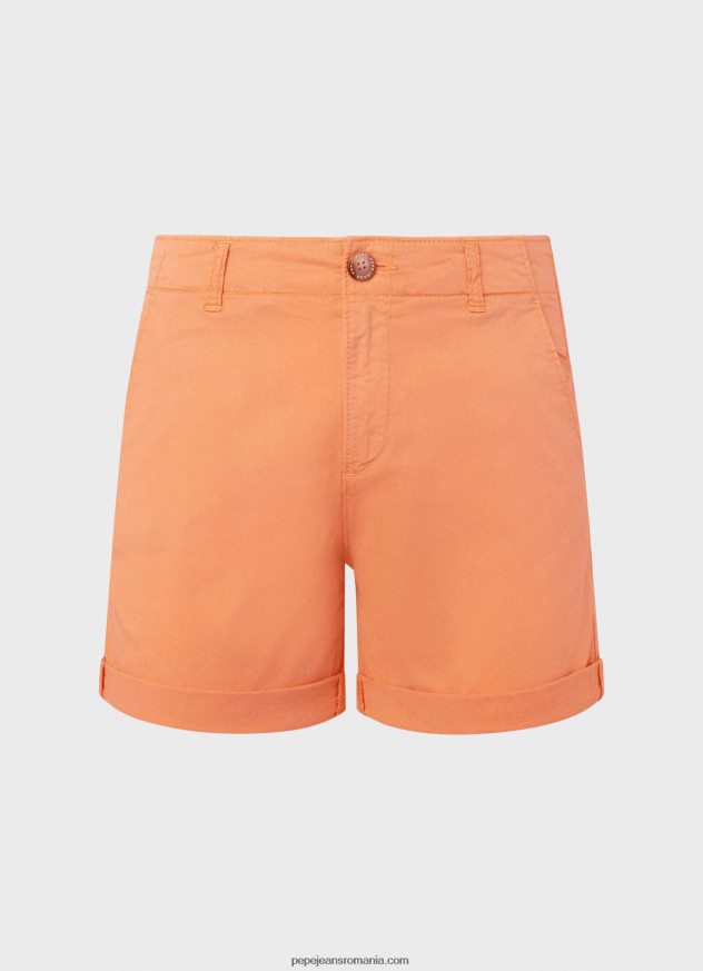 pantaloni scurți chino cu ajustare normală femei Pepe Jeans piersică 6Z0R46522 - imagine 5