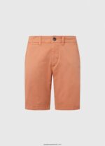 pantaloni scurți chino din bumbac bărbați Pepe Jeans portocala de dovleac 6Z0R461132 - imagine 5