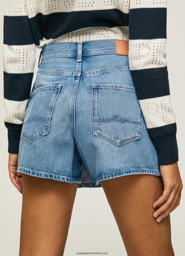 pantaloni scurți cu fustă din denim cu potrivire normală femei Pepe Jeans denim 6Z0R46509 - imagine 5