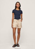 pantaloni scurți cu talie reglabilă femei Pepe Jeans piatră 6Z0R46525