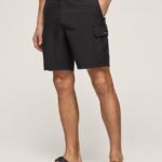 pantaloni scurți de baie fergus cargo bărbați Pepe Jeans negru 6Z0R461142