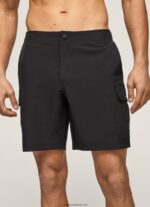 pantaloni scurți de baie fergus cargo bărbați Pepe Jeans negru 6Z0R461142 - imagine 4