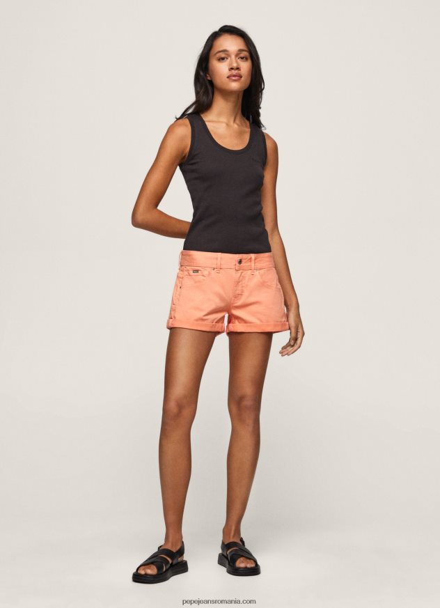 pantaloni_scurti_din_bumbac_cu_ajustare_normala_femei_pepe_jeans_piersica_6z0r46526.jpg pantaloni scurți din bumbac cu ajustare normală femei Pepe Jeans piersică 6Z0R46526 - imagine 1
