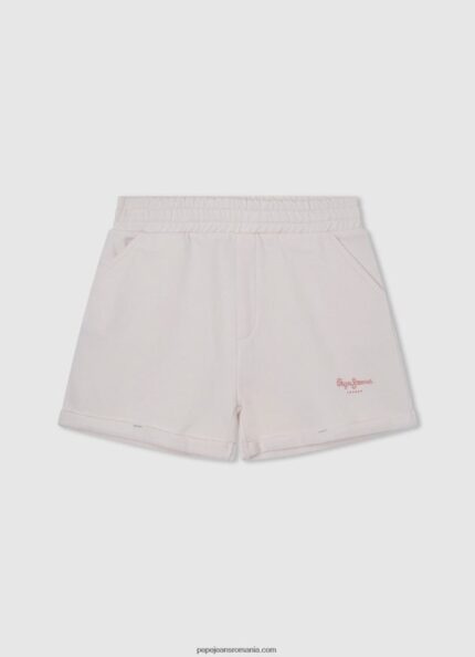 pantaloni scurți din bumbac cu talie elastică fată Pepe Jeans mousse 6Z0R461502