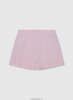 pantaloni scurți din bumbac cu talie elastică fată Pepe Jeans roz moale 6Z0R461500