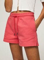 pantaloni scurți din bumbac cu talie reglabilă femei Pepe Jeans studio roșu 6Z0R46516 - imagine 3