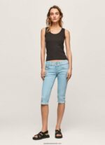 pantaloni scurți din denim 3/4 cu ajustare normală femei Pepe Jeans denim 6Z0R46520