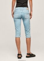 pantaloni scurți din denim 3/4 cu ajustare normală femei Pepe Jeans denim 6Z0R46520 - imagine 5