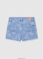 pantaloni scurți din denim cu imprimeu floral fată Pepe Jeans denim 6Z0R461490 - imagine 2