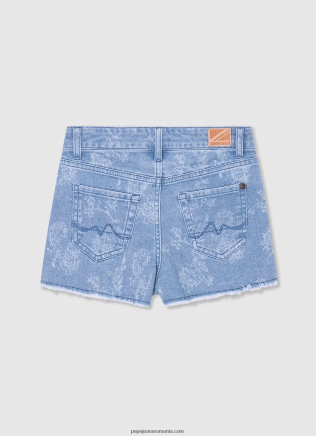 pantaloni scurți din denim cu imprimeu floral fată Pepe Jeans denim 6Z0R461490 - imagine 2