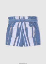 pantaloni scurți din denim cu imprimeu în dungi fată Pepe Jeans denim 6Z0R461508 - imagine 2