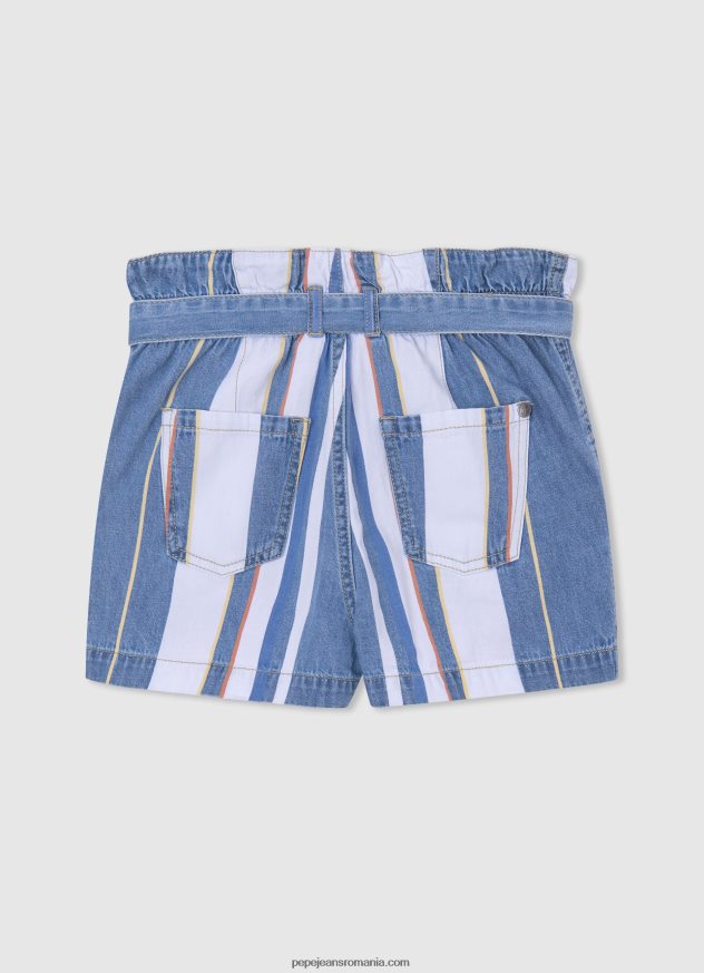 pantaloni scurți din denim cu imprimeu în dungi fată Pepe Jeans denim 6Z0R461508 - imagine 2