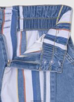 pantaloni scurți din denim cu imprimeu în dungi fată Pepe Jeans denim 6Z0R461508 - imagine 3