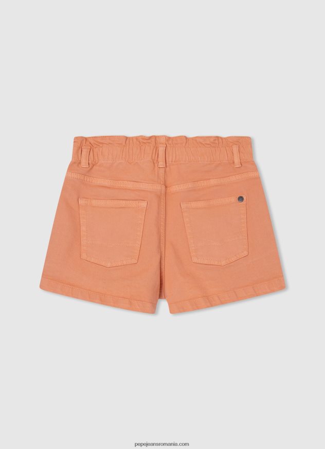 pantaloni scurți din denim culotte fit fată Pepe Jeans piersică 6Z0R461510 - imagine 2