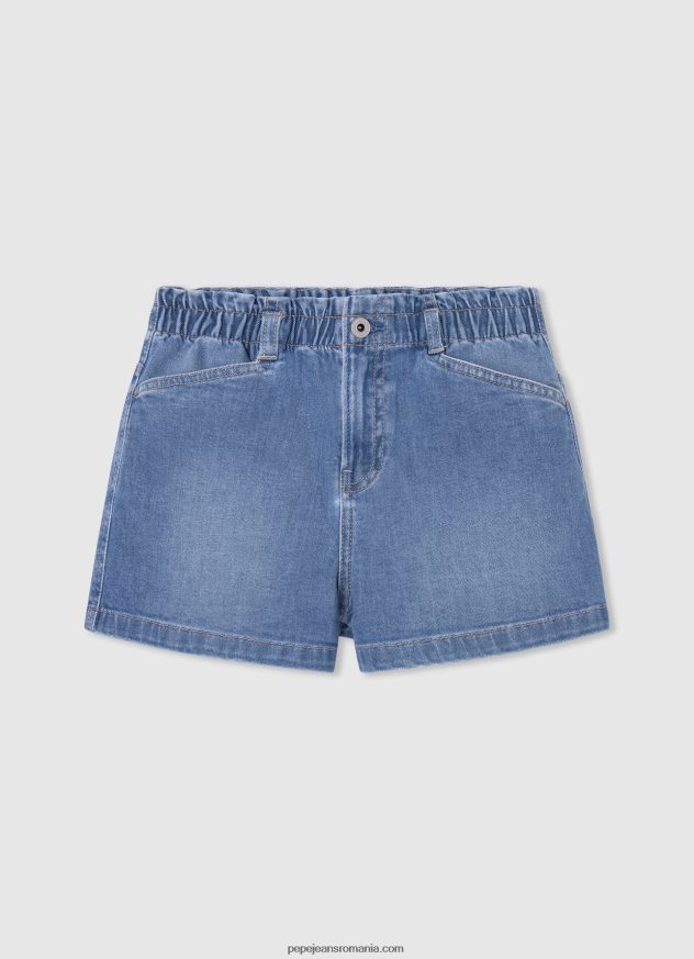 pantaloni scurți din denim culotte fit fată Pepe Jeans piersică 6Z0R461510 - imagine 4