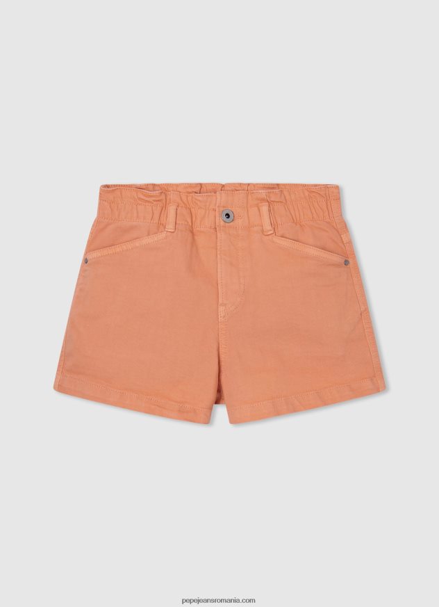 pantaloni scurți din denim culotte fit fată Pepe Jeans piersică 6Z0R461510 - imagine 1