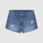 pantaloni scurți din denim rupti fată Pepe Jeans denim 6Z0R461491