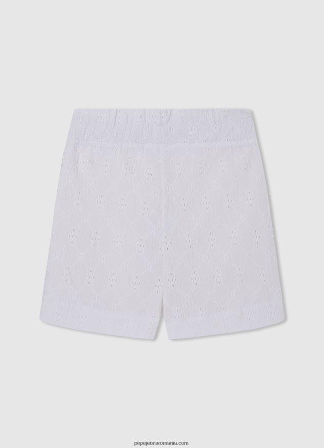 pantaloni scurți gigi cu detalii ajurate fată Pepe Jeans mousse 6Z0R461487 - imagine 2