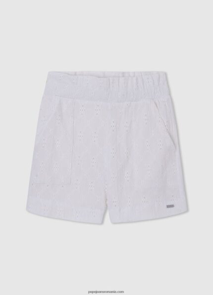 pantaloni scurți gigi cu detalii ajurate fată Pepe Jeans mousse 6Z0R461487