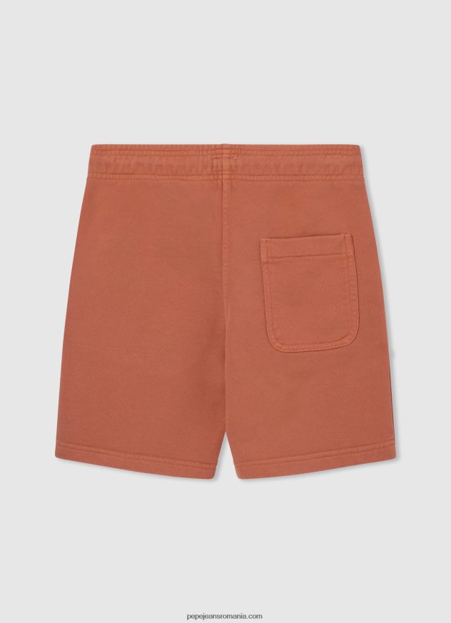 pantaloni scurți sport cu imprimeu cu logo băiat Pepe Jeans portocala de dovleac 6Z0R461687 - imagine 2