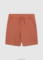 pantaloni scurți sport cu imprimeu cu logo băiat Pepe Jeans portocala de dovleac 6Z0R461687