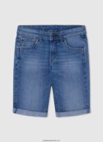 pantaloni scurți sport cu imprimeu cu logo băiat Pepe Jeans strălucire 6Z0R461686 - imagine 4
