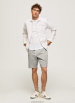 pantaloni scurti sport Edward bărbați Pepe Jeans marnă cenușie 6Z0R461140