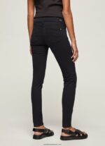 pantaloni skinny clasici femei Pepe Jeans negru 6Z0R46297 - imagine 4